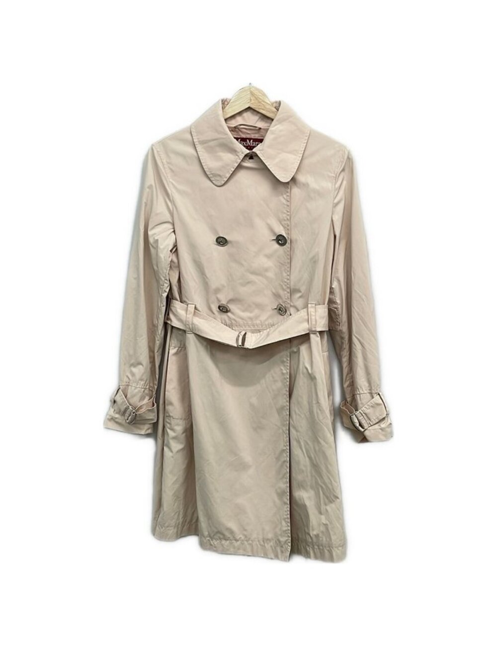 Max Mara Studio Coat Beige Long Sleeve Spring Autumn